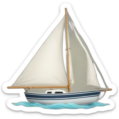 sailing boat sticker