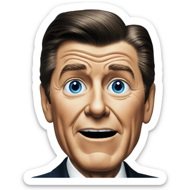 Ronald Reagan is scared blue eyes sticker