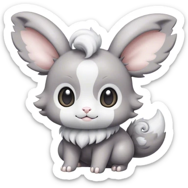 Minccino-Espurr-Cinccino-creature-hybrid sticker