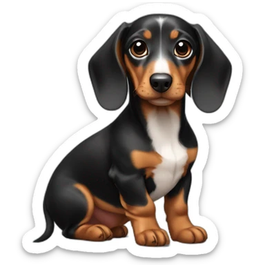 Dachshund puppy full body sticker