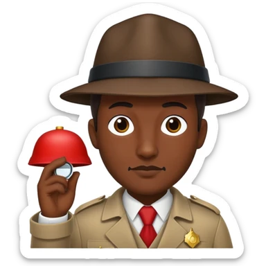 Detective with a fez sticker