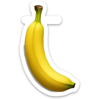 A banana that is duct taped to a wall sticker