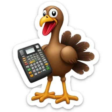 Imagine a turkey having a conversation with a vintage Avaya phone—infuse creativity into this unexpected encounter! sticker