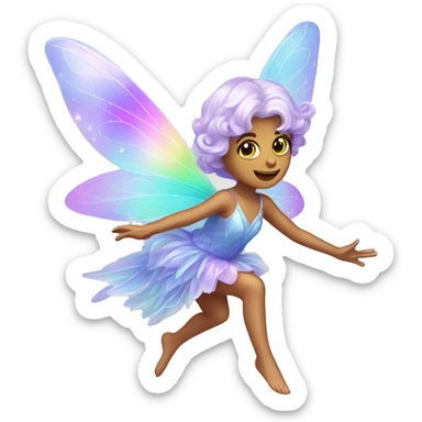 Iridescent fairy flying twinkle sticker