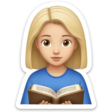 Girl reading bible sticker