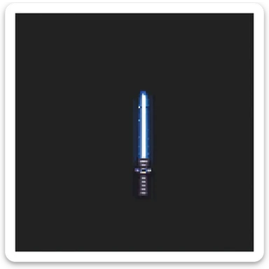 pixel art of a lightsaber with the words 'Hello there' sticker