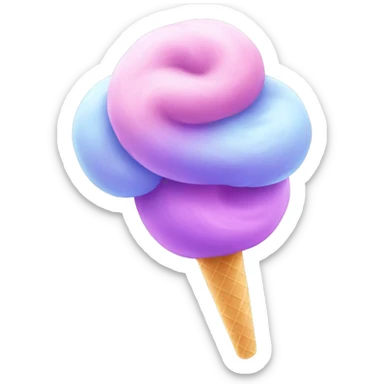 Pink and purple cotton candy sticker