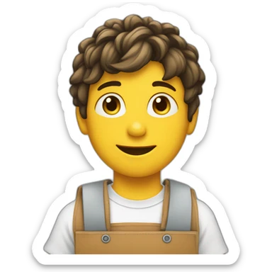 Boy with banner written "Come on Sara !" sticker