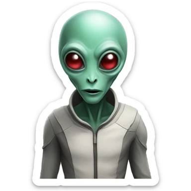 alien visiting me sticker