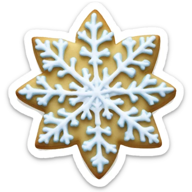 Snowflake sugar cookie sticker