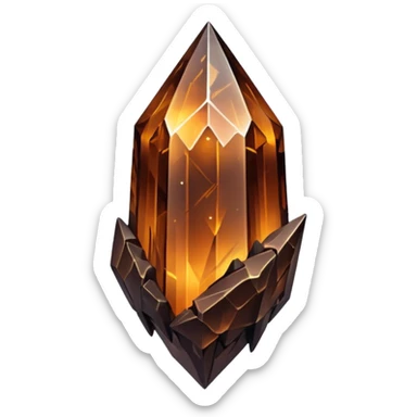 dark brown nebula crystal shard sticker