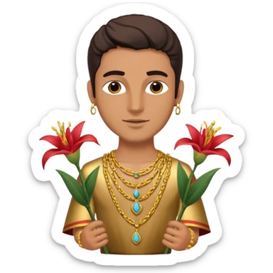 Ancient Minoan prince of lillies sticker