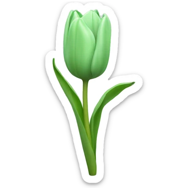 Pastel green tulip sticker