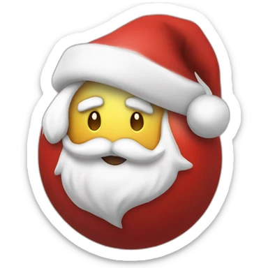 santa inside poke ball sticker