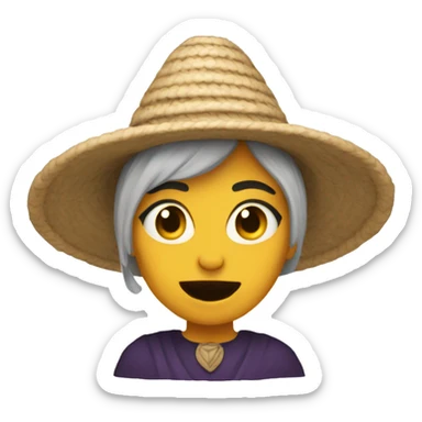 Angela Arzu, disfrazada de bruja sticker