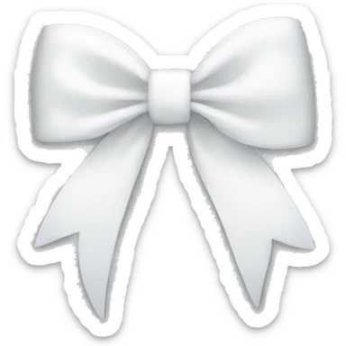 white bow sticker