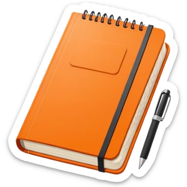 an orange field notes expedition notebook sticker