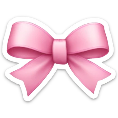 light pink ribbon bow sticker