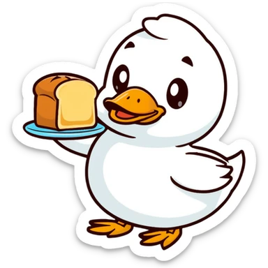 duck serving fresh gluten bread sticker