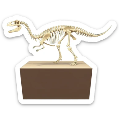 museum and dinosaur sticker