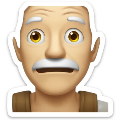 old man yells at jest sticker