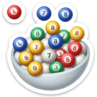 lottery balls being mixed sticker