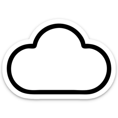 облако с 4 выступами наверху sticker