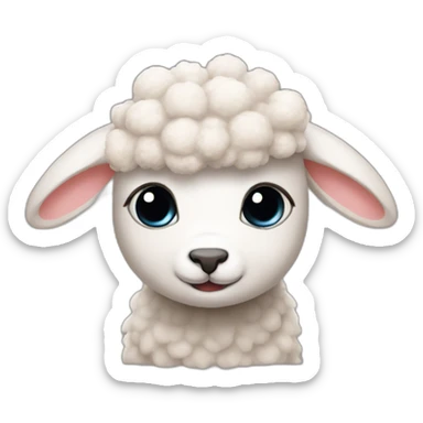 Lamb+bunny+ears have a curl sticker