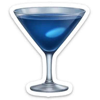 Dark blue martini sticker