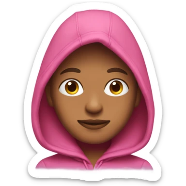 Pink hoodie sticker