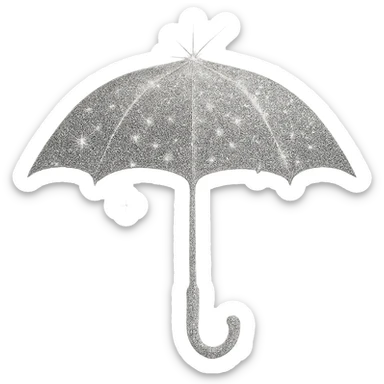 sparkling umbrella sticker