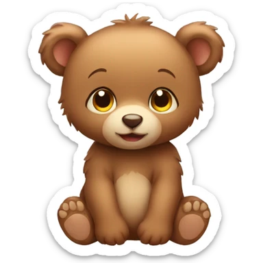 cute baby bear sticker