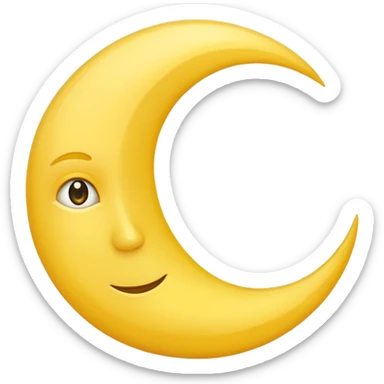 half moon sticker
