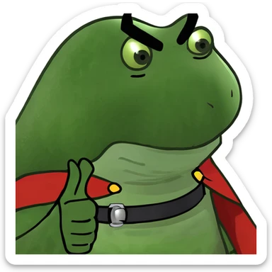 devil smirking and pointing  sticker