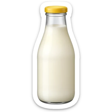 baby Milk bottle with yellow cap  sticker