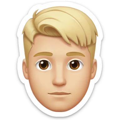 blonde male hairstyles sticker