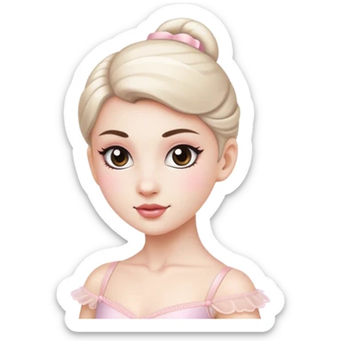 a ballerina white girl sticker