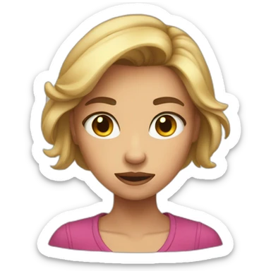 Bratty 13 year old girl sticker