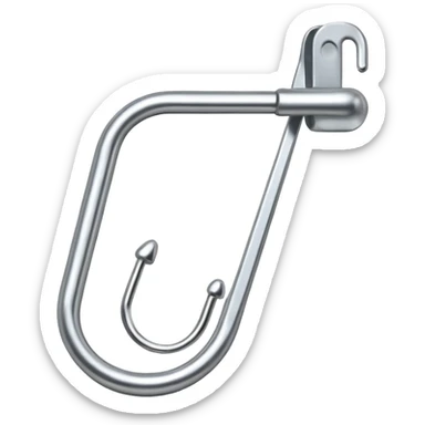 open safety pin with pointed end sticker