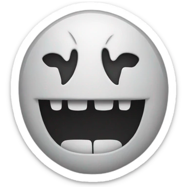 emoji de mostera en contornos solo color negro  sticker