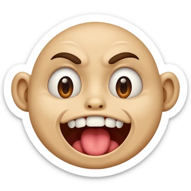 Uma junção destes dois emojis 🤪🤤 sticker