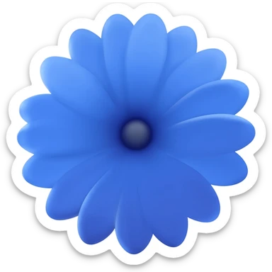 Blue flower emoji sticker