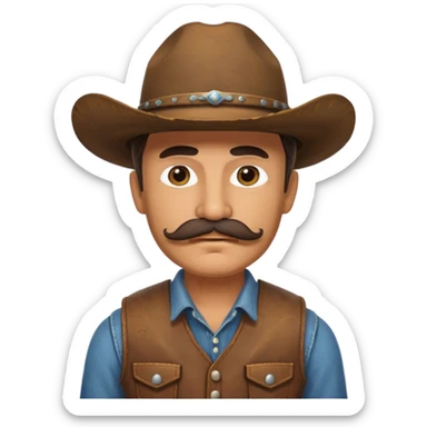 Western Cast cowboy sticker