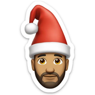 Drake with Santa hat sticker