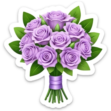 Soft simple light purple bouquet sticker