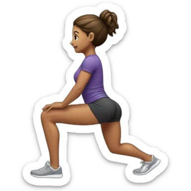  woman doing squats whith only leg sticker