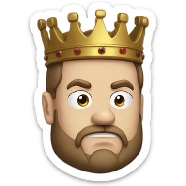 Angry and disappointed king Henry the viii  sticker