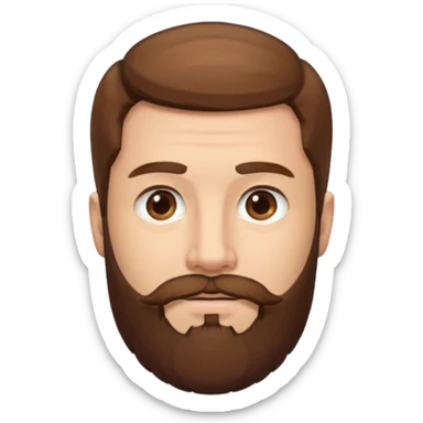 the man with a beard only on his chin sticker