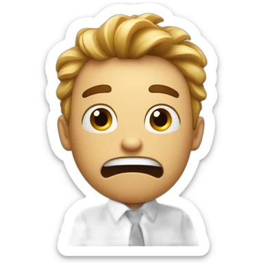 Being shocked by news that a coworker fell and broke his wrists and knees sticker