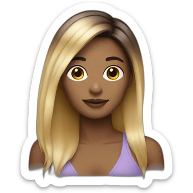  ombré hair woman sticker